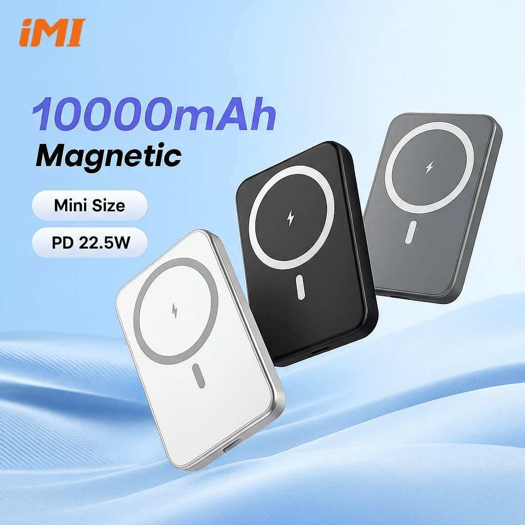imI 10000mAh/5000mAh Power Bank Magnetic Portable PD 22.5W Wireless ...