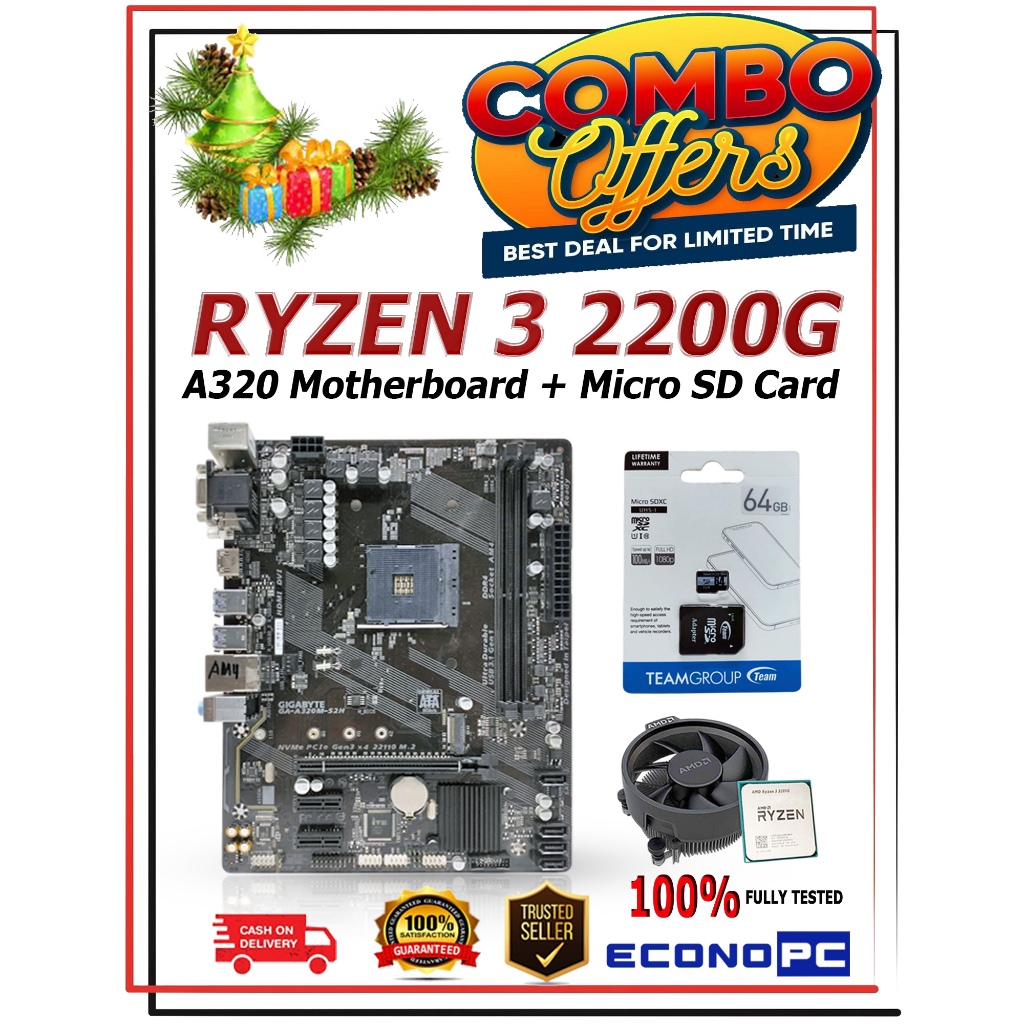 AMD RYZEN 3 BUNDLE / MOTHERBOARD / HSF/ & PC ACC. 100% FULLY TEST AND ...