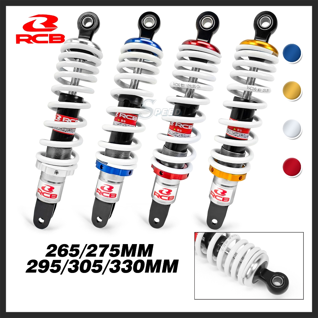 RCB Racing Absorber Rear Shock For MIO CLICK BEAT PCX AEROX NMAX 265MM ...