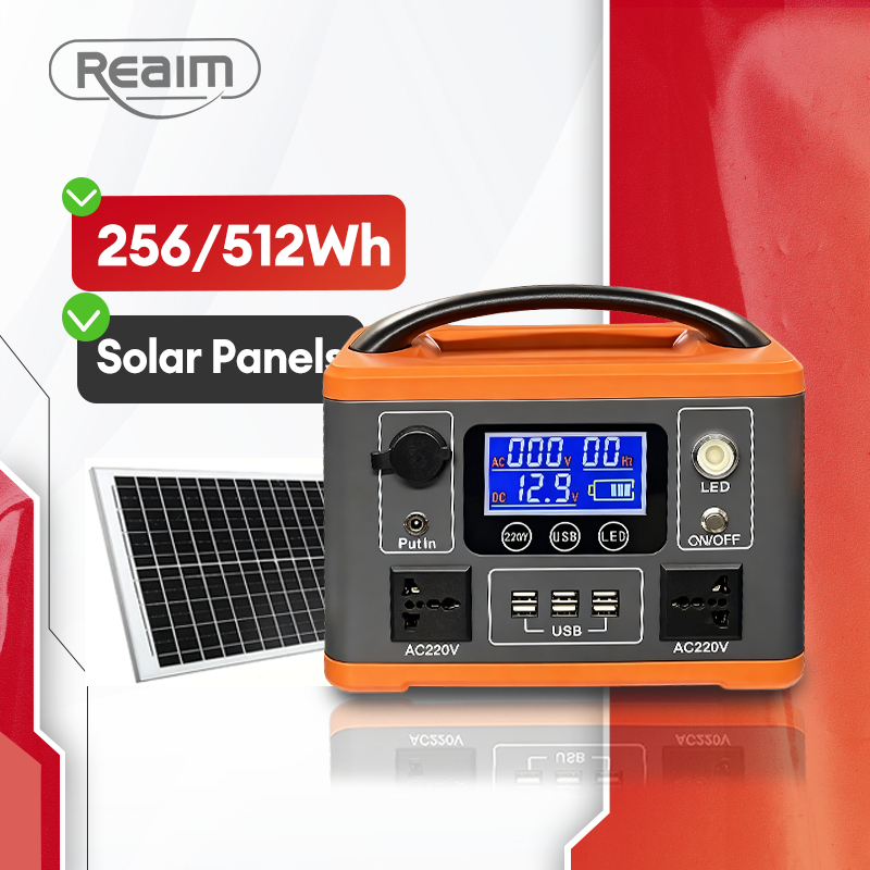 REAIM Power Station With Solar Panel Power Generators Portable Heavy ...