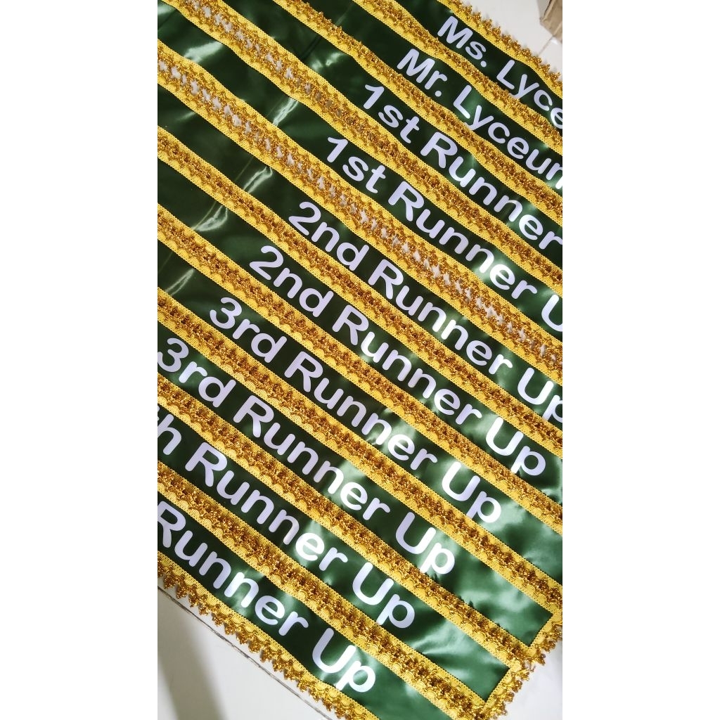 COLORED SATIN RIBBON SASH CUSTOMIZED FOR PAGEANT AWARDS FULL ...