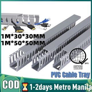 Open Slot Cable Duct Management Raceway 1m*30*30/50*50mm | Shopee ...