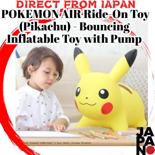 POKEMON AIR Ride-On Toy (Pikachu) - Bouncing Inflatable Toy with Pump ...