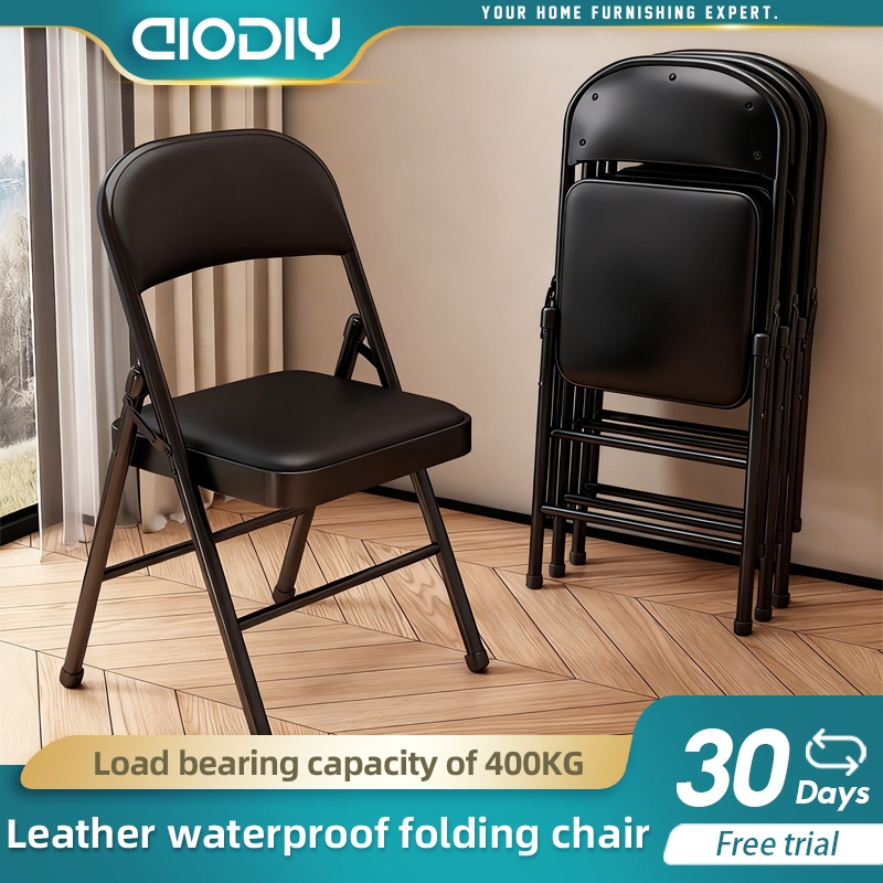 AIODIY Simple Backrest Folding Chair Lightweight Portable For Home ...