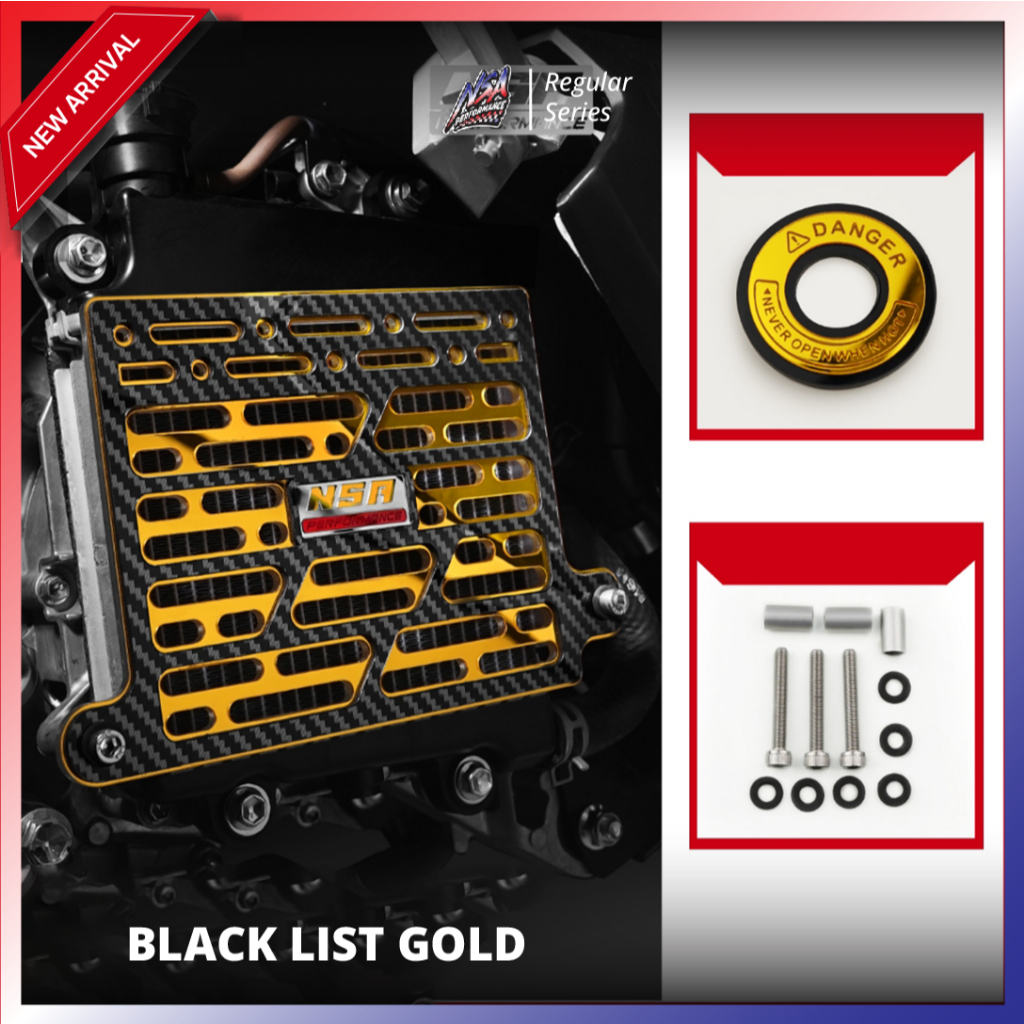 NSA COVER RADIATOR CYPHER CARBON - [VARIO/CLICK/PCX/AEROX/NMAX NEW/NMAX ...