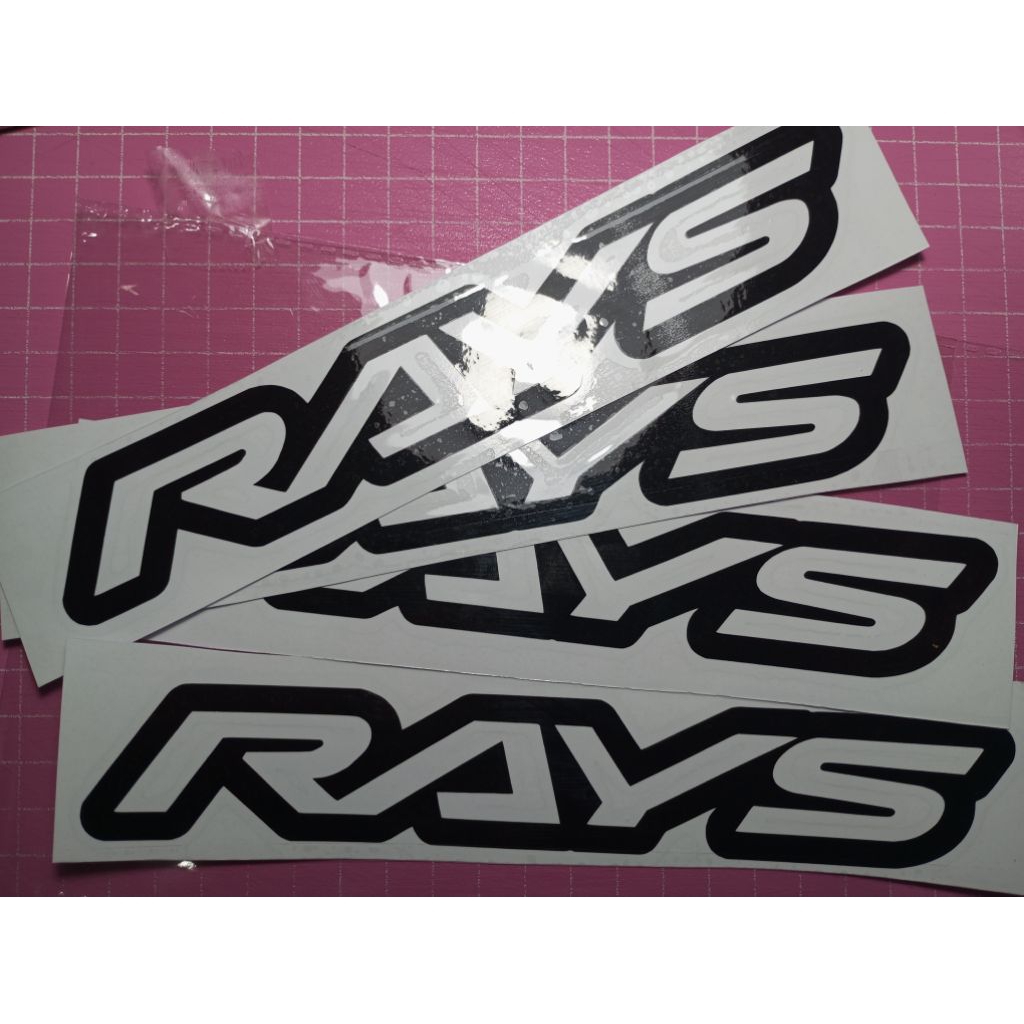 RAYS STICKER DECAL 3 COLOR OPTION (HOLOGRAM, BLACK & WHITE) | Shopee ...