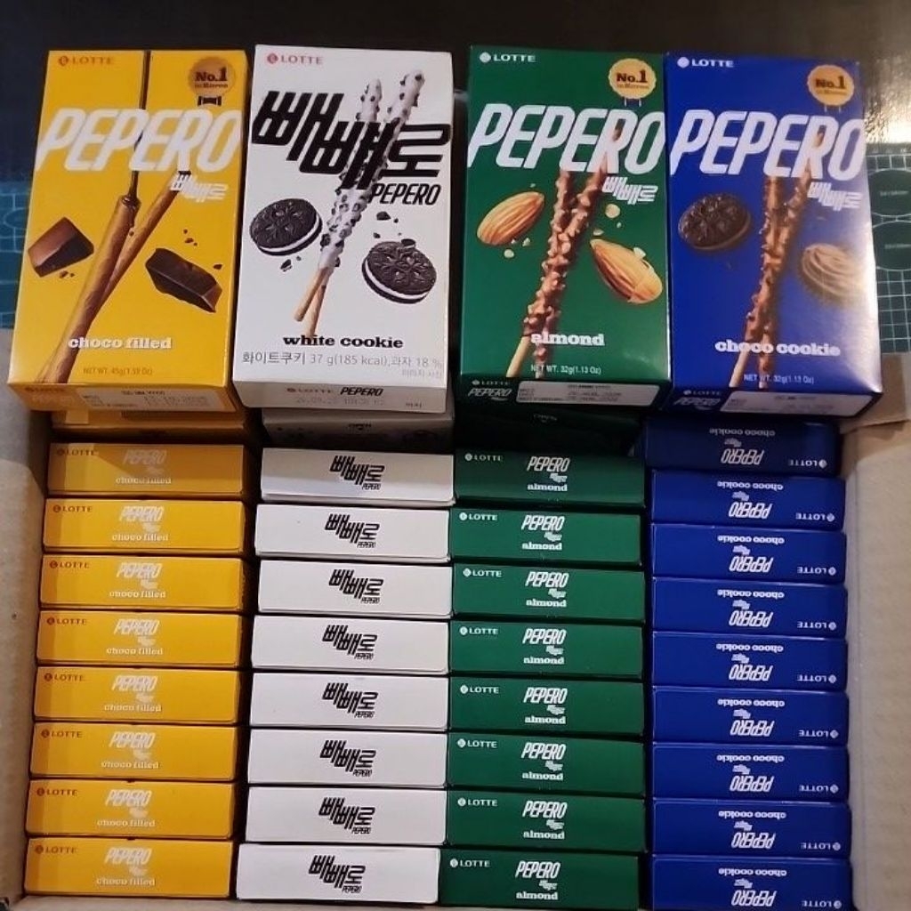 Lotte Pepero mix / Almond10 ,Choco cookis 10,Choco fild10,White cookis ...