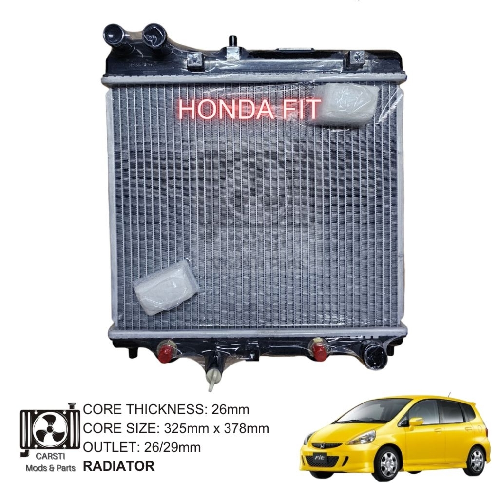 Radiator Honda Fit Jazz 26mm 2rows short japan GD JDM Automatic ...