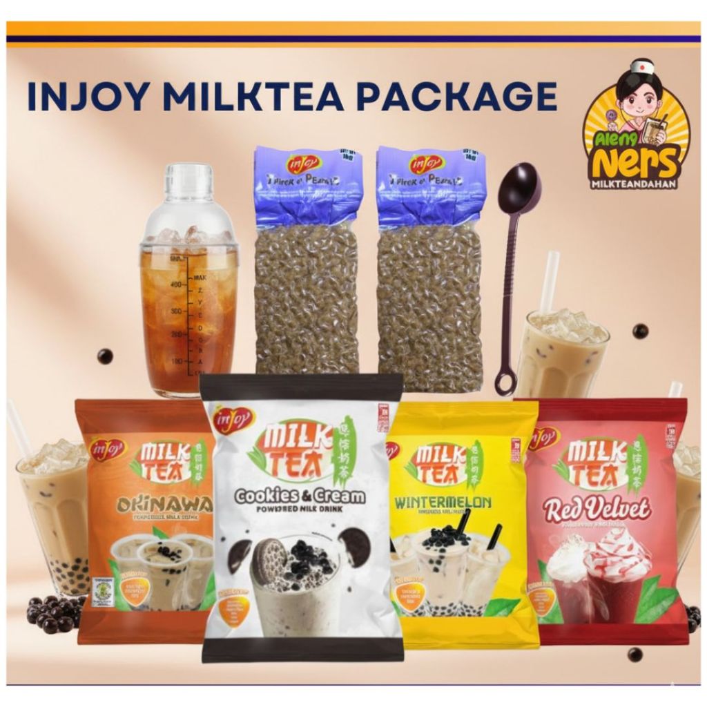 Injoy Milktea Starter Package 4PCS POWDERS | Shopee Philippines