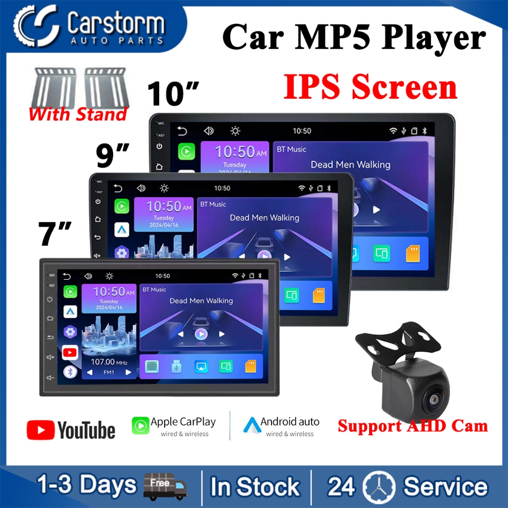 Car Stereo MP5 Player IPS Screen Bluetooth Audio Support Carplay WiFi ...