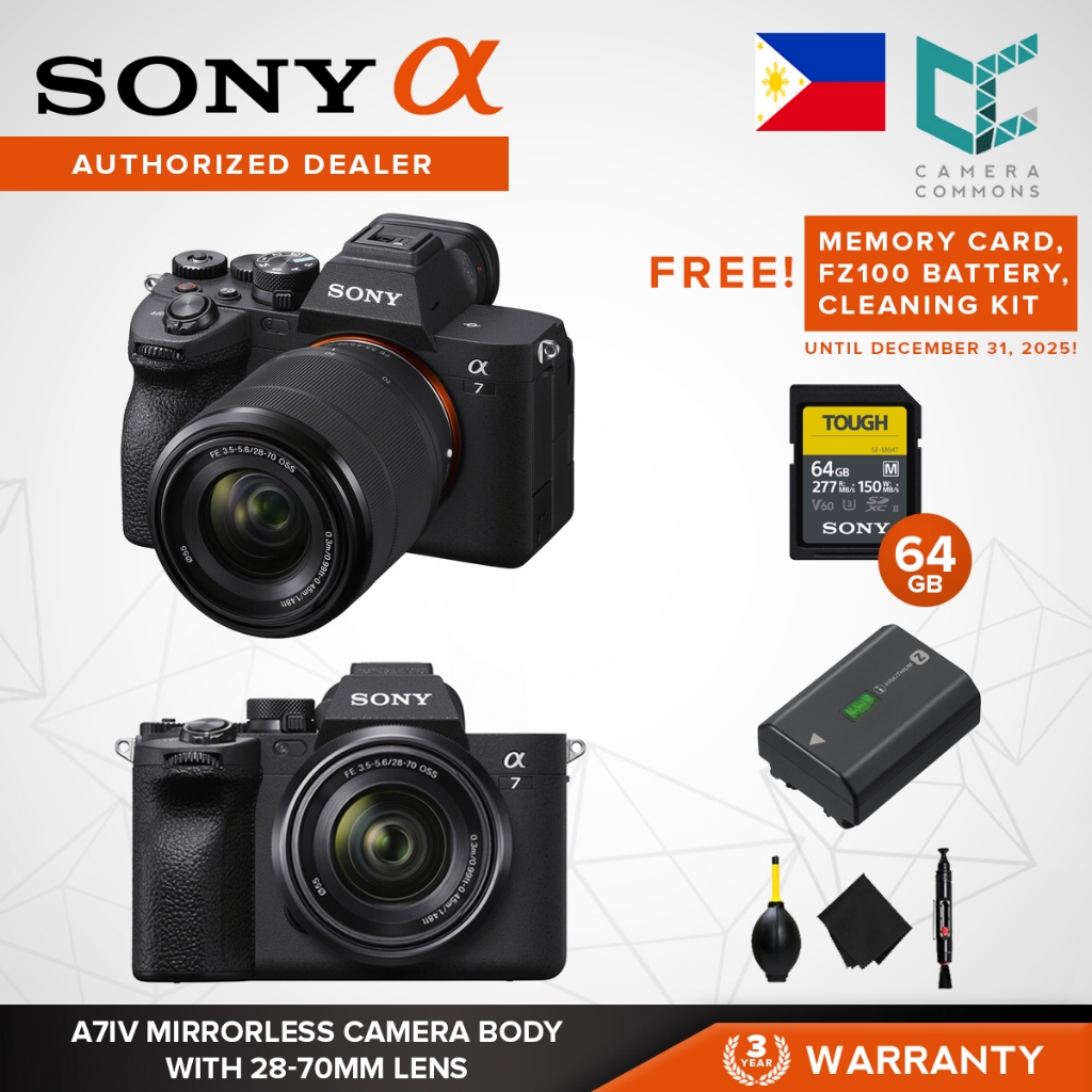 Sony A7IV Alpha Kit Compact Full-Frame Mirrorless Camera A74 Body with ...