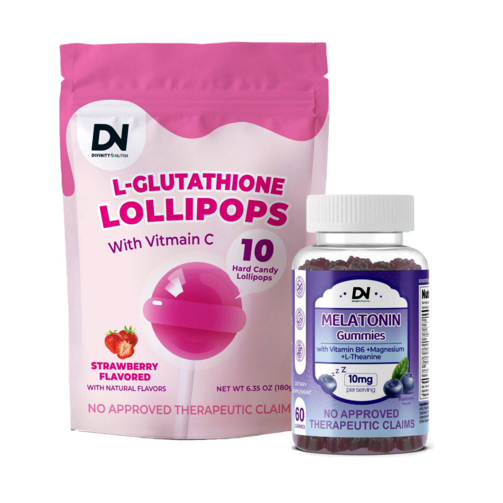 melatonin l glutathione DN Melatonin Sleep Gummies Restful Sleep Aid 60pcs L-Glutathione Glow Skin  Collagen 10 Lollipops