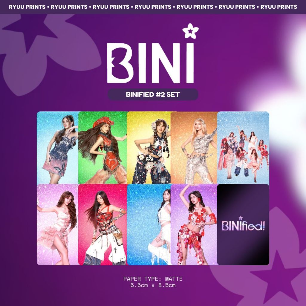 BINI BINIFIED Concert Event BINIverse Fanmade Photocard Set | Shopee ...