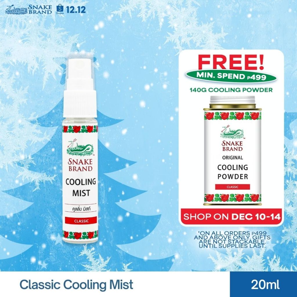 Snake Brand Cooling Mist 20ml (Classic, Relaxing) | Shopee Philippines