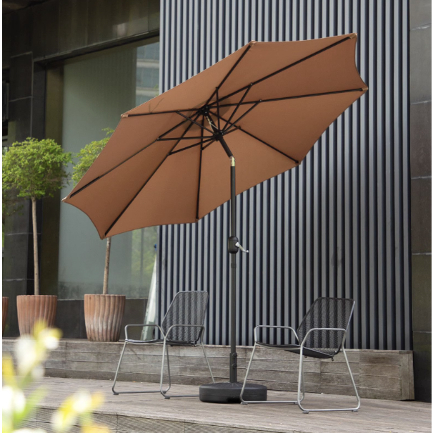 2.7M Outdoor Patio Umbrella For Garden With Push Button Tilt | Shopee ...