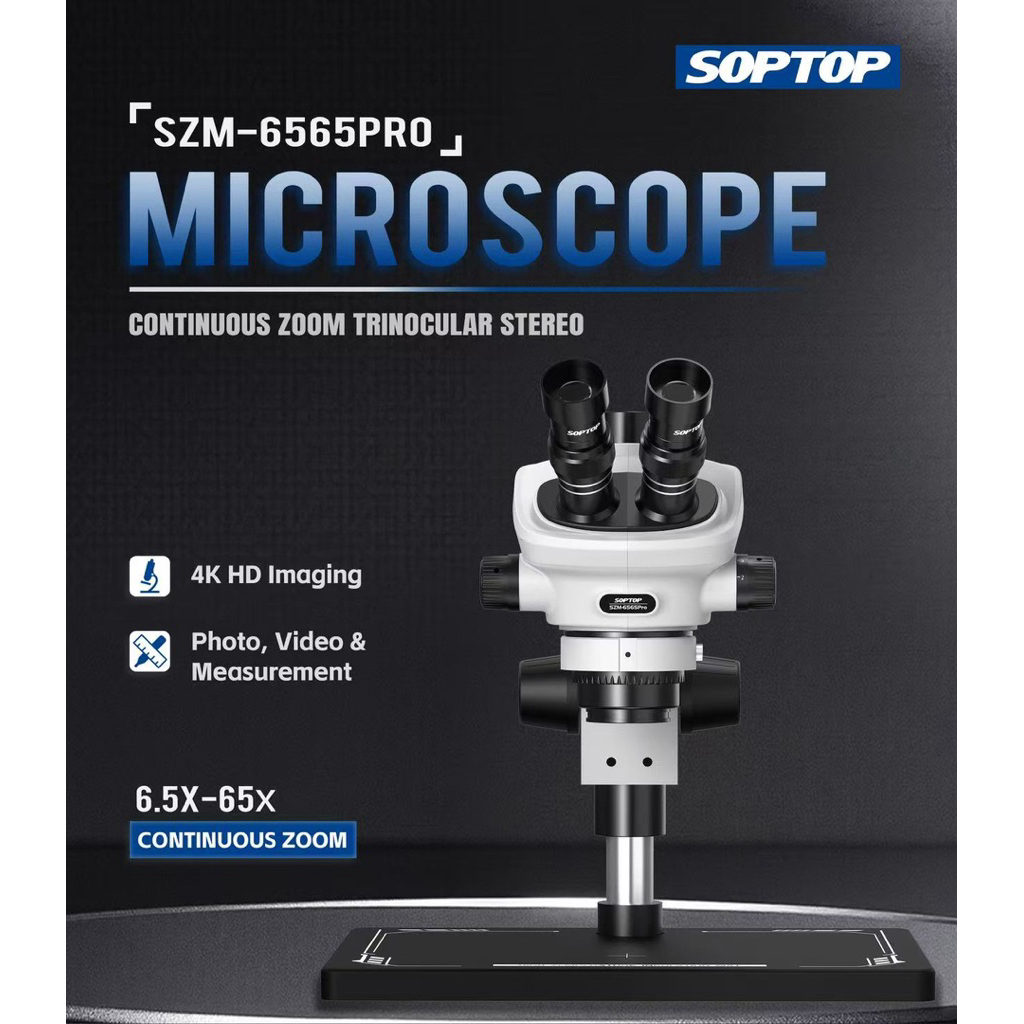 SOPTOP 6565 Pro Trinocular Stereo Microscope (No Base Set) | Shopee ...