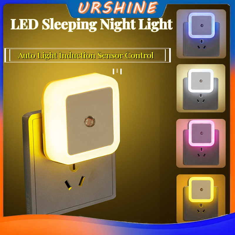 Auto Sensor Light - Square Bedside LED Lighting Night Lamp - Plug-in ...