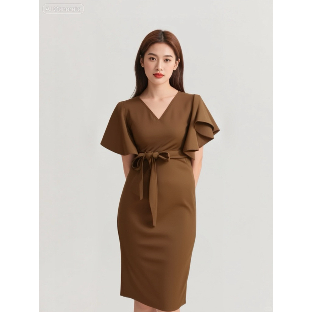 olive chiffon drape detail long sleeve bodycon dress Yuri Gather Maxi - Martini CEO Capsule Size:39 60 in) Very limited USMC US MARINE CORPS