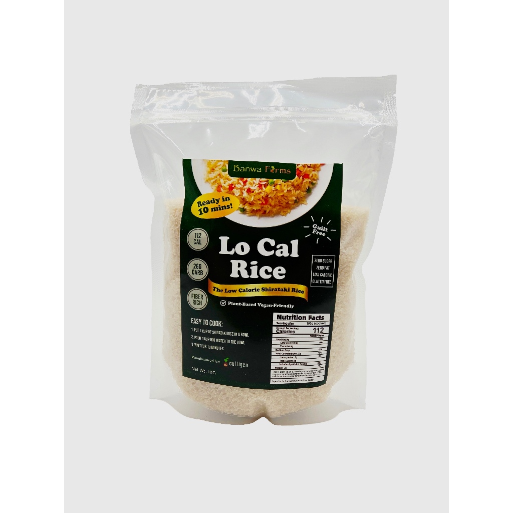 Banwa Farms Shirataki (Dry) Rice 1Kg - Instant Rice, Low Calorie, Low ...