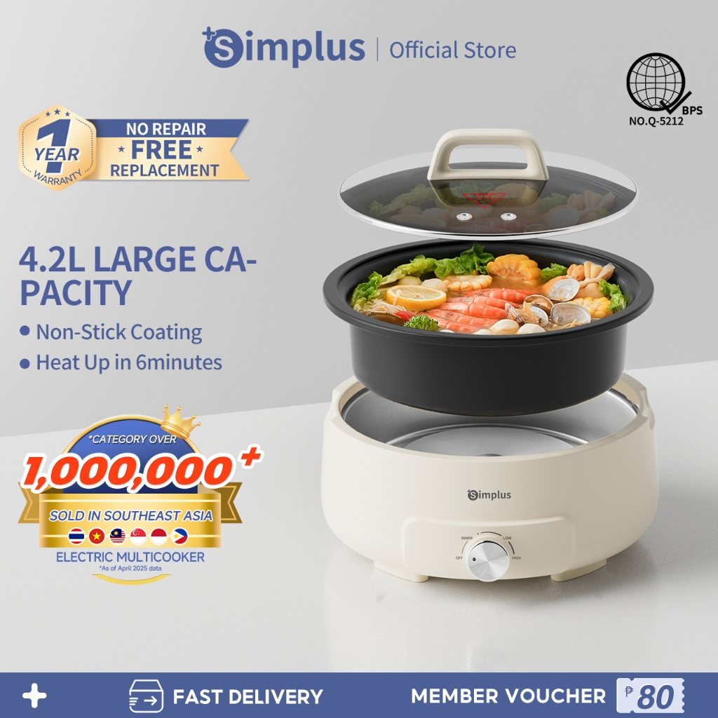 Simplus【Livestream】4.2L Multi-function Electric Hot Pot Nonstick ...