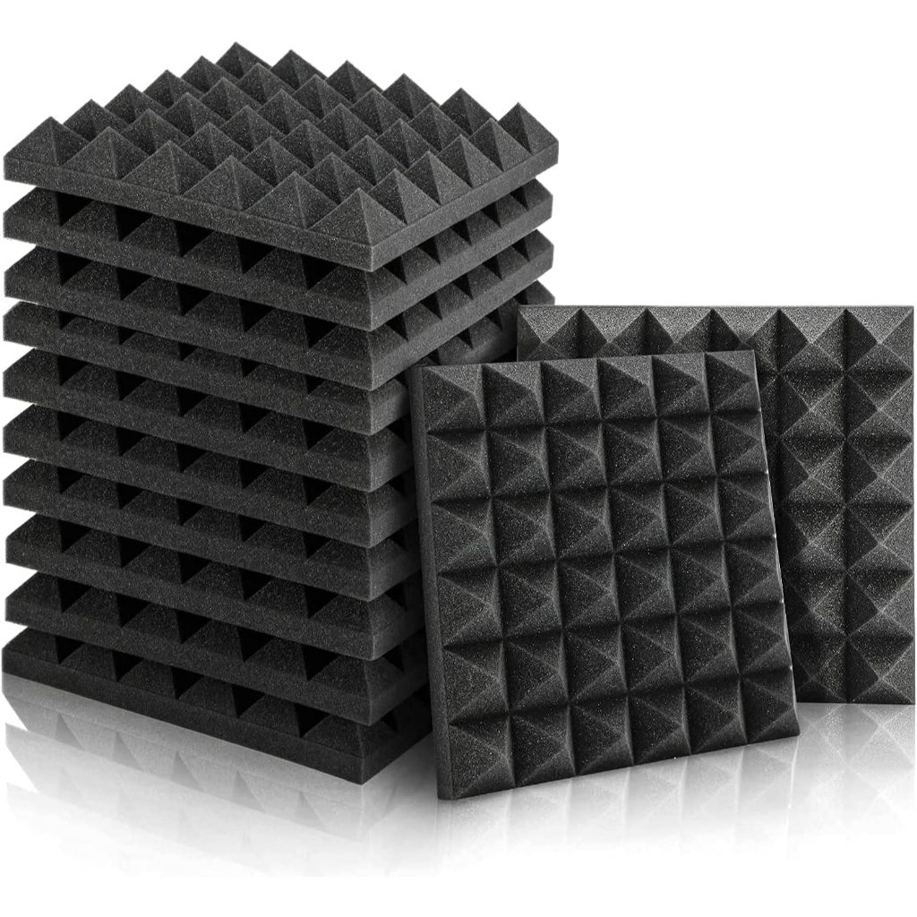 25x25x5cm Studio Acoustic Soundproof Foam Pyramid Sound Absorption ...
