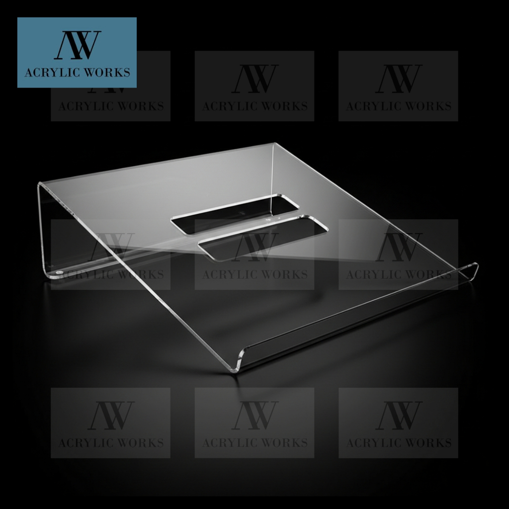 Clear Acrylic Laptop Stand Holder Desk Riser With Ventilation For ...