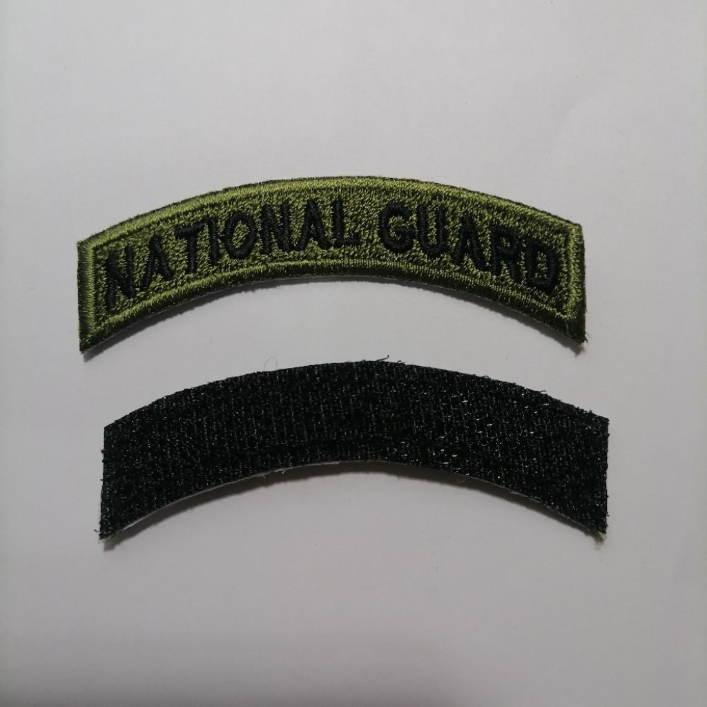 NATIONAL GUARD EMBROIDERED TAB WITH VELCRO OR MAGIC TAPE ON | Shopee ...