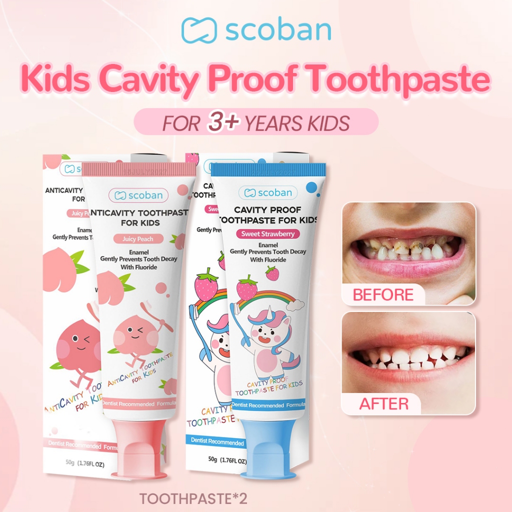 Scoban Cavity Proof Whitening Teeth Toothpaste for 3+ years Kids ...