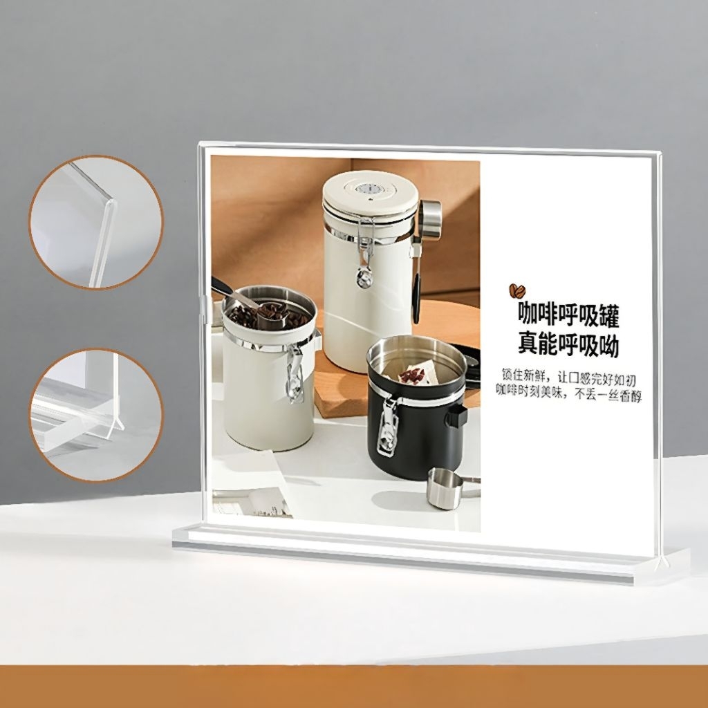 Multi-Purpose Acrylic Display Frame Acrylic Standing Frame for Photos ...