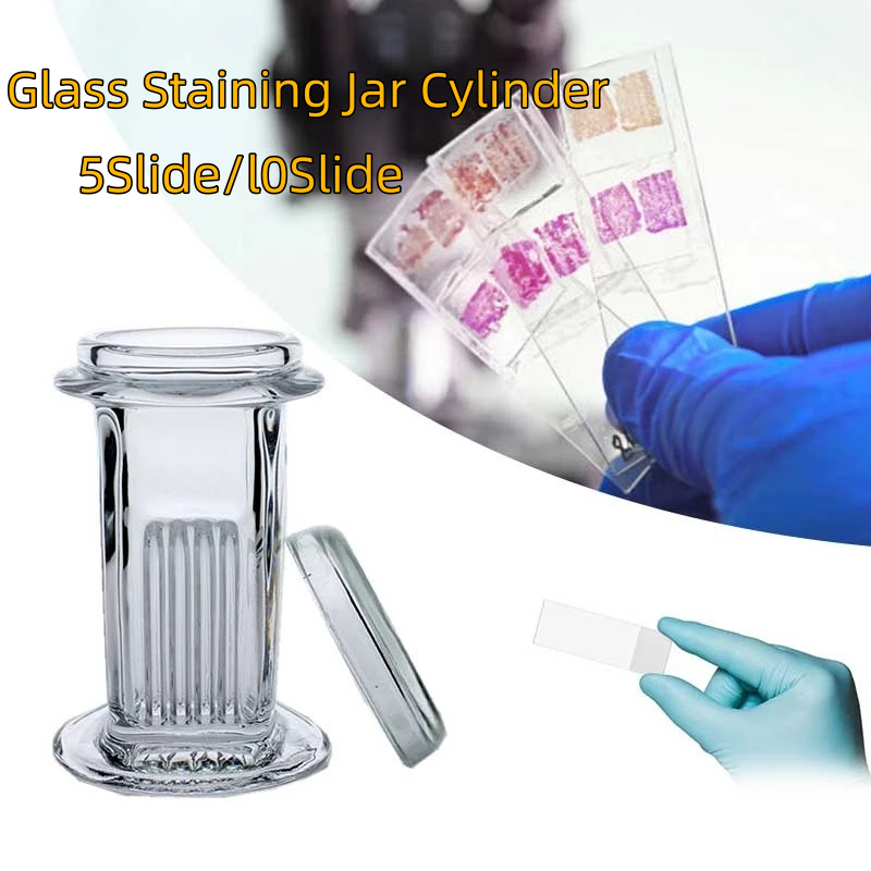 5Slide Glass Staining Jar Glass Slides Staining Container Jar Jar ...