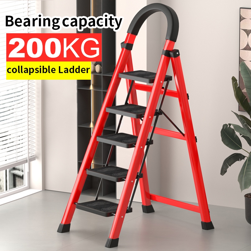 4/5/6 Step Ladder Foldable Aluminum Heavy Duty Thick Home Portable Step ...