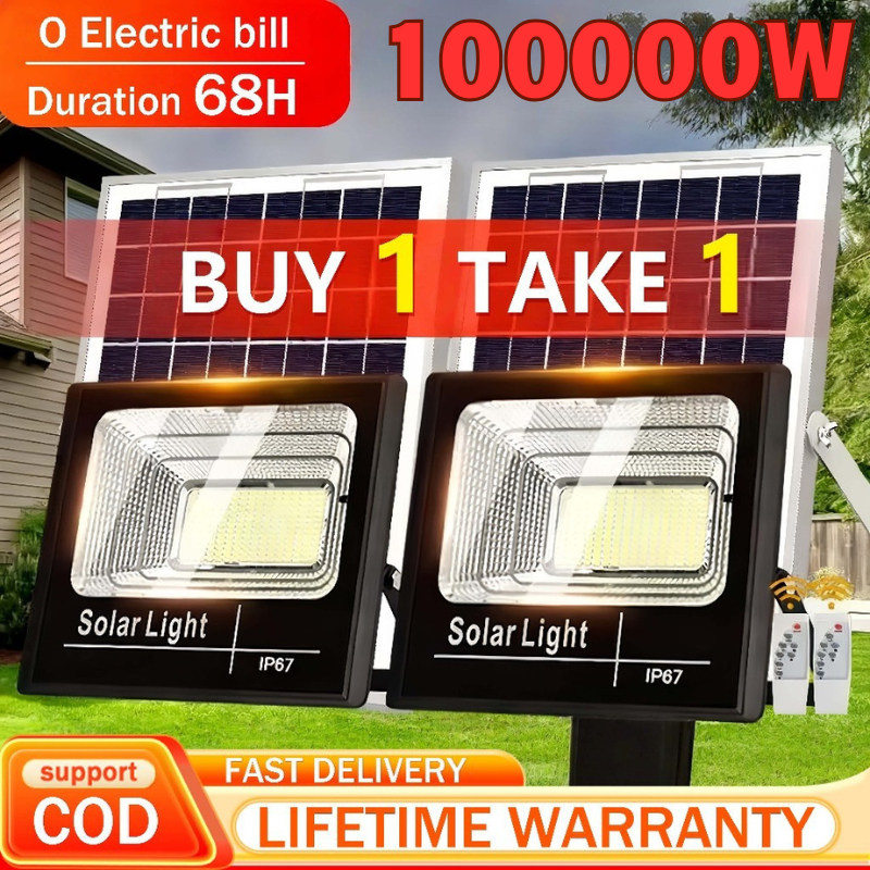 ASL MALL Solar Flood light outdoor 100000W waterproof ip67 LED Street ...