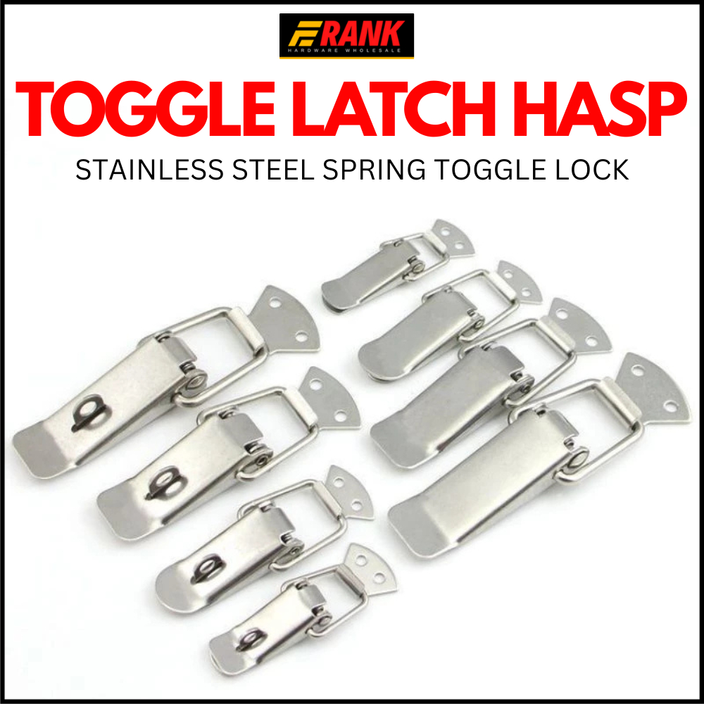 Stainless Steel Spring Loaded Toggle Latch Hasp Lock and No Lock Frank ...