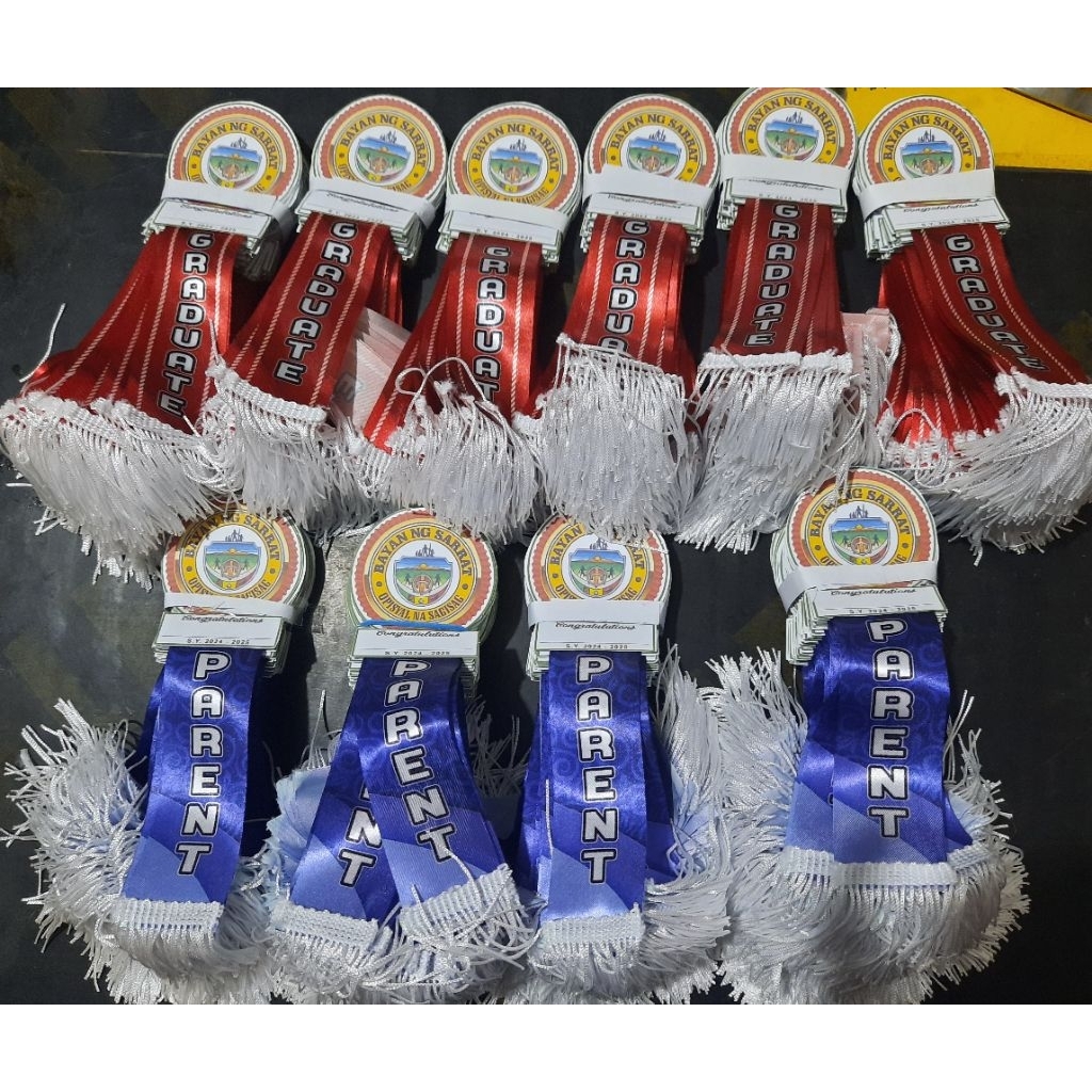 Ribbons for Graduation/kinder awards with tassle and head | Shopee ...