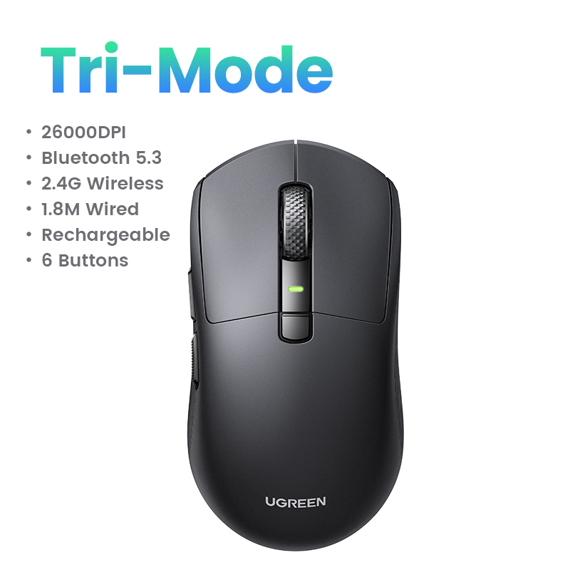 [1.1 MEGA SALE] UGREEN 26000DPI Lightweight Gaming Mouse 2.4G Bluetooth ...