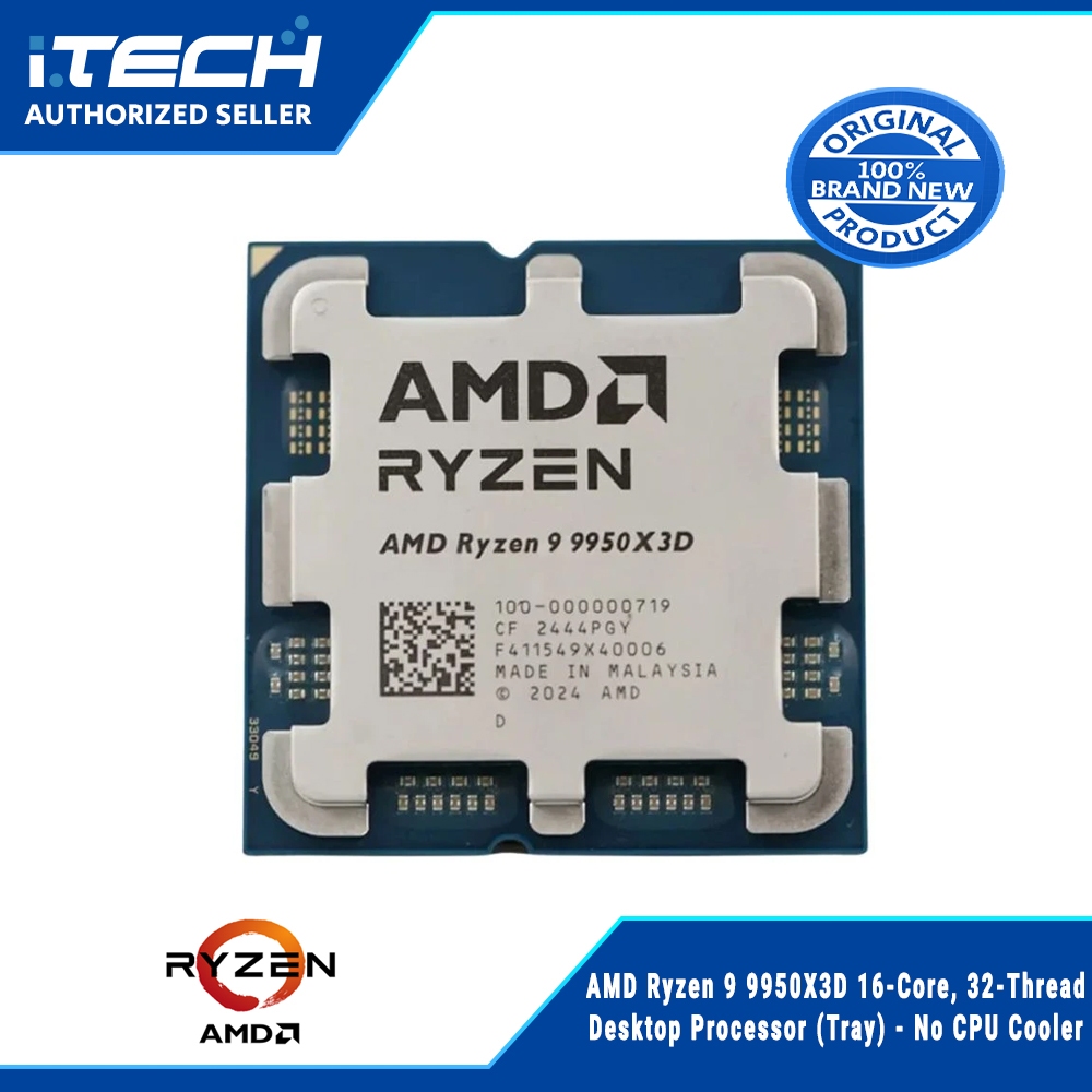 AMD Ryzen 9 9950X3D 16-Core, 32-Thread Desktop Processor (Tray) - No ...