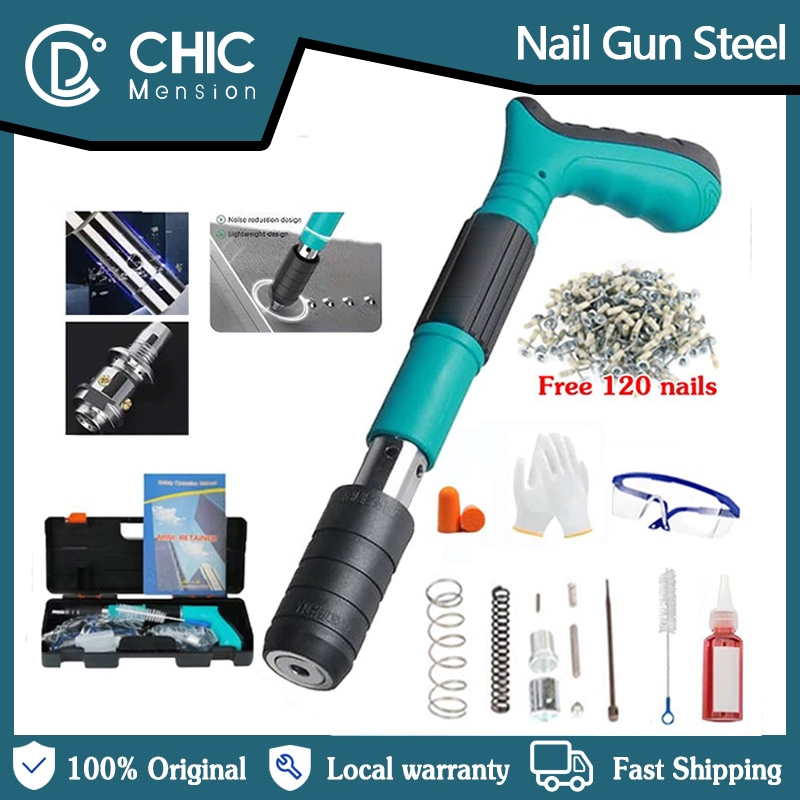 Nail Gun Steel Punch Rivet Tacker Concrete Manual Punch Gun Power Tool ...