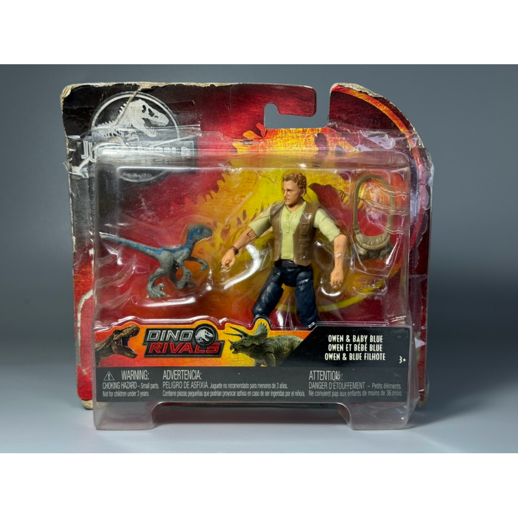 Jurassic World Owen and Baby blue action figure velociraptor dinosaur ...