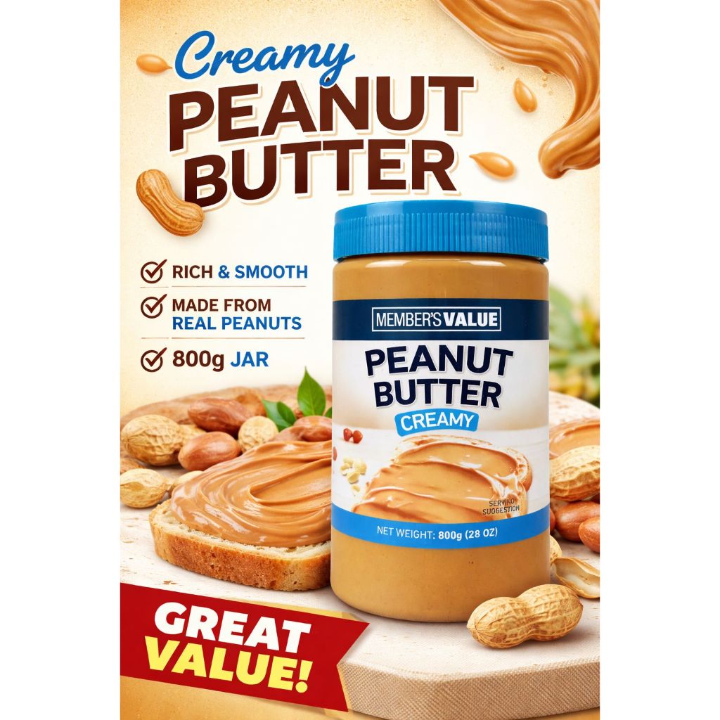 S\R Product Member's Value Peanut Butter spread with Real Peanut Chunks ...