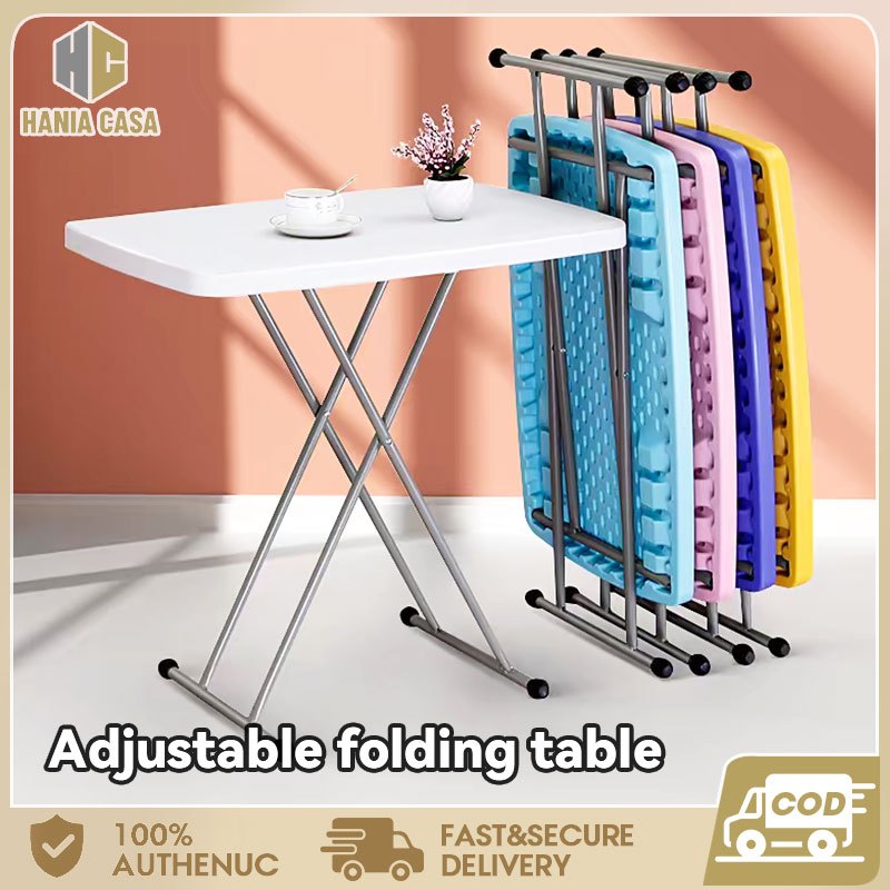 Portable Foldable Table Folding Table Adjustable Dining Coffee Table ...