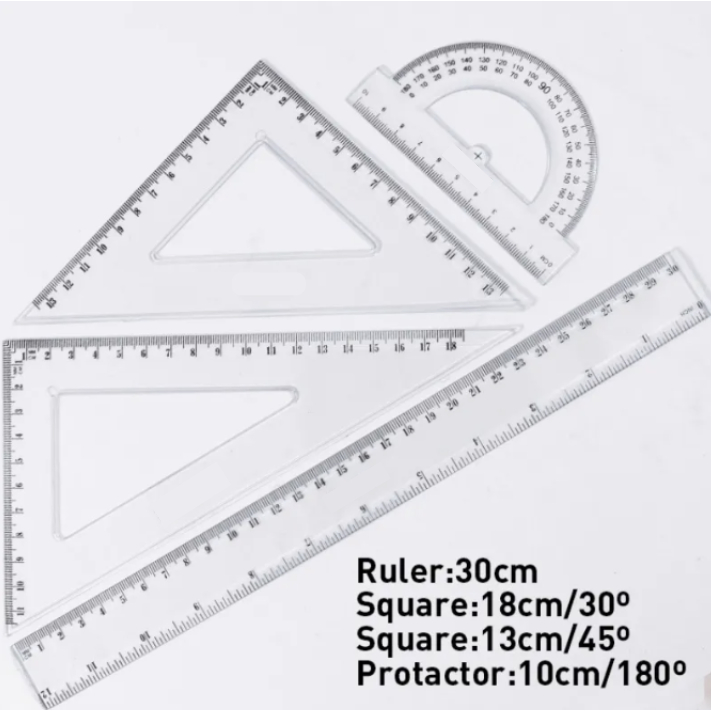 J'S Flexible Rulers (4 in 1 set) Measuring Tool Set with Protractor ,2 ...
