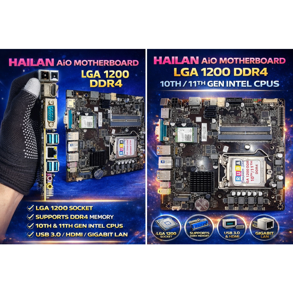 Hailan LGA1200 Motherboard | 10th/11th Gen Intel | DDR4 | NVMe | WiFi ...