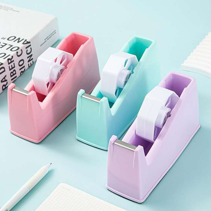Macaron color tape seat transparent tape cutter Bench base labor-saving ...