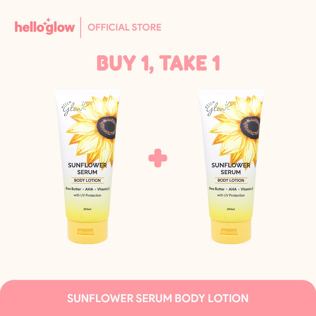 [B1T1] Hello Glow Sunflower Serum Body Lotion 200ml | Shopee Philippines