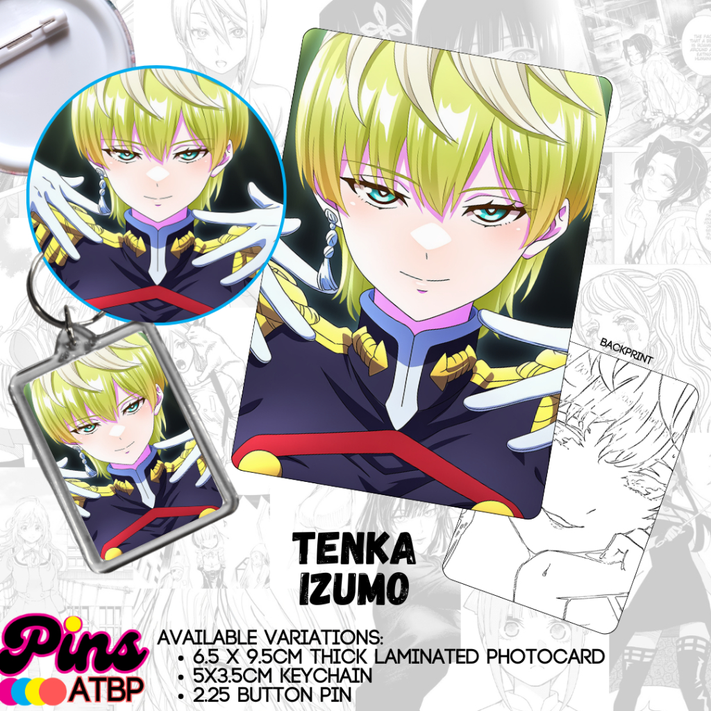 Tenka Izumo Chained Soldier Anime Collectible Photocard Button Pin ...