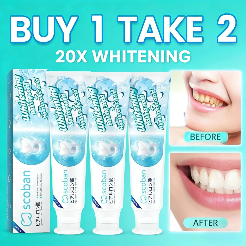 Buy 1 Get 2 Scoban Whitening Toothpaste Japan Hyaluronic Acid Dual ...