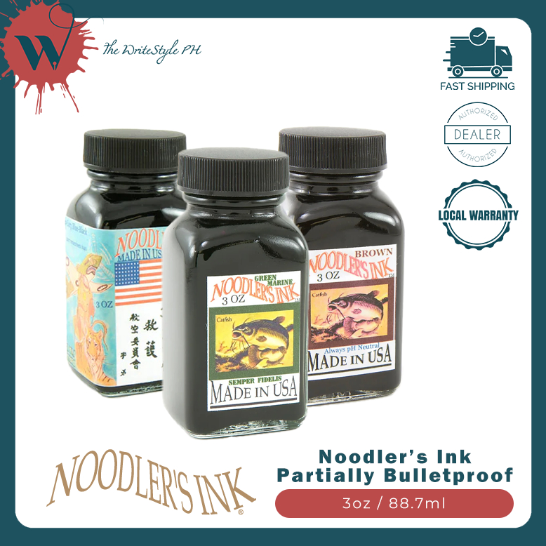 Noodler’s Partially Bulletproof Fountain Pen Ink [3oz / 88.7ml ...