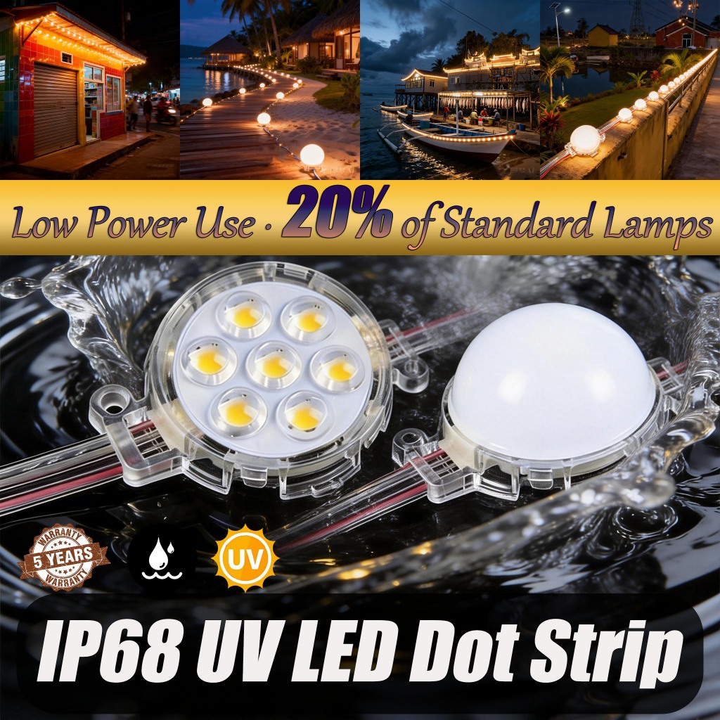 Home Outdoor RGB LED Point Light Marquee Strip IP68 UV Resistant Long ...