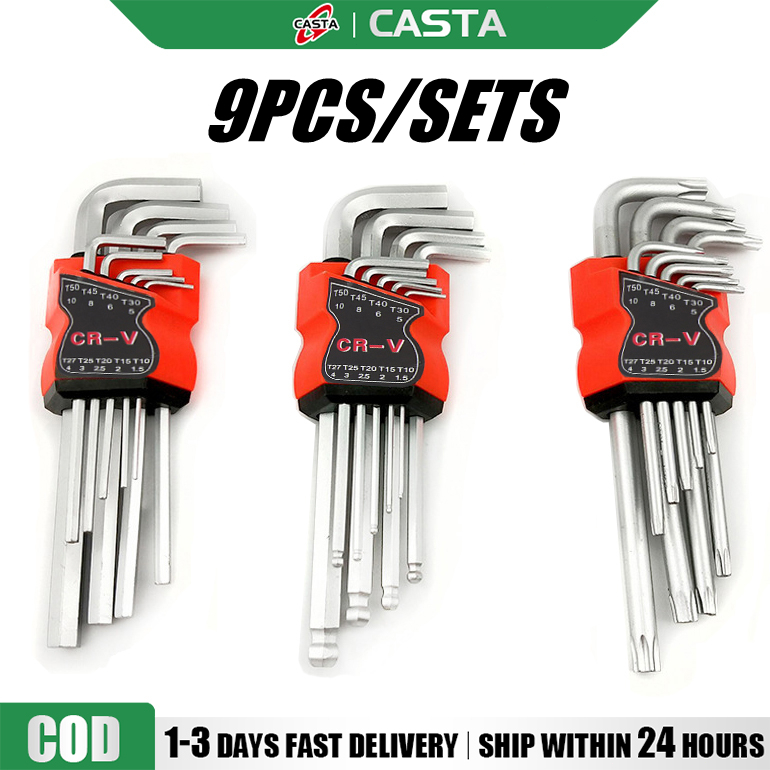 9PCS Hex Key Set Star Allen Wrench Set Original Torx Wrench Flower ...