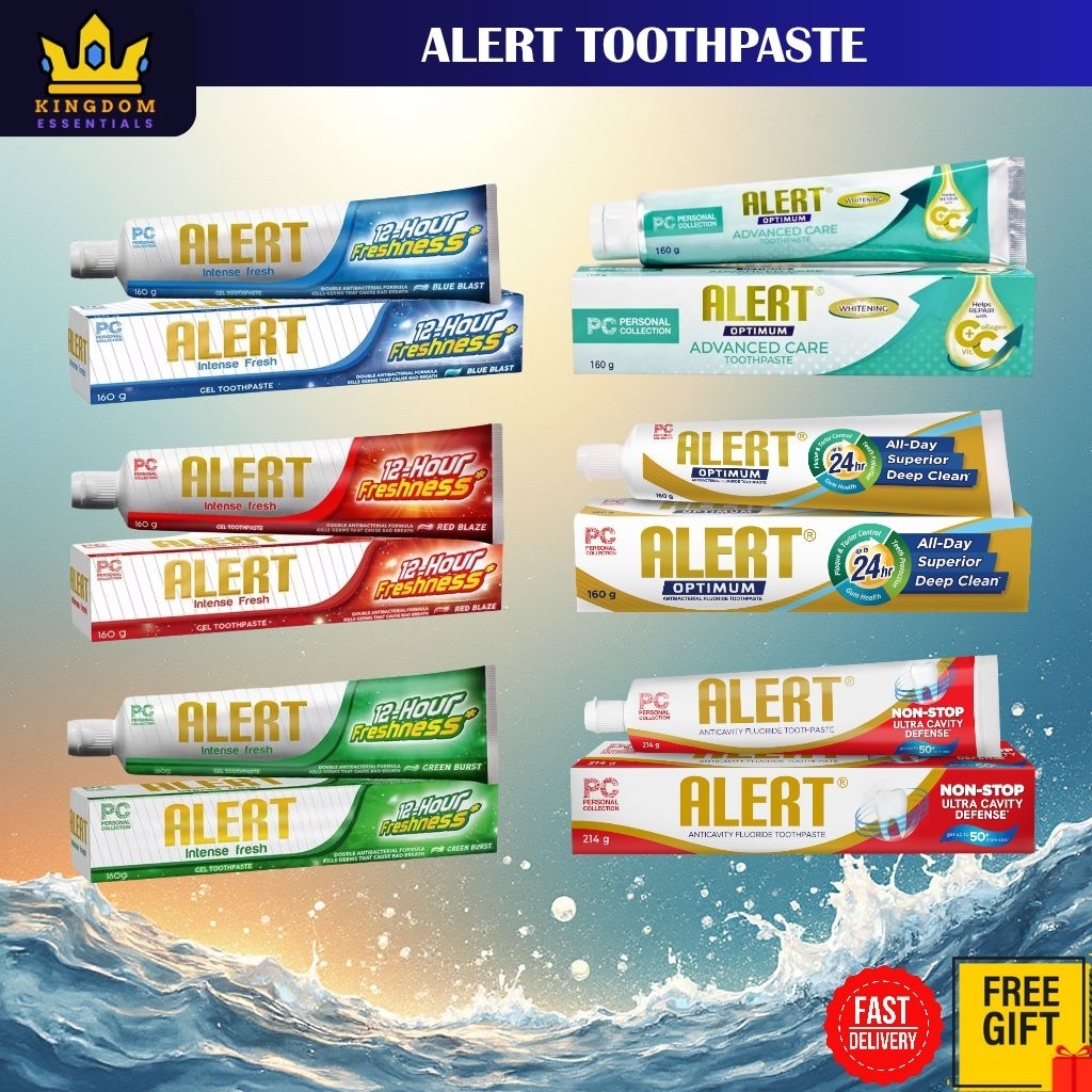 Alert Toothpastes 160g/214g (Intense Fresh, Anticavity, Optimum ...